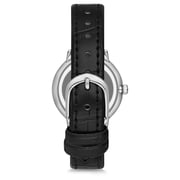 Omax Dome Series Black Leather Analog Watch For Women DCD002P62B