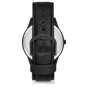 Omax Classic Series Black Leather Analog Watch For Men JD01M22I