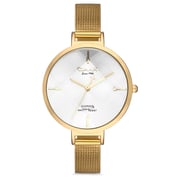 Omax Glamour Series Gold Mesh Analog Watch For Women GMA01G61Y