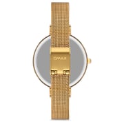 Omax Glamour Series Gold Mesh Analog Watch For Women GMA01G61Y