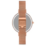 Omax Glamour Series Rose Gold Mesh Analog Watch For Women GMA01R88O