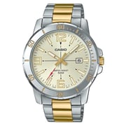 Casio Standard Grey/Yellow Gold Stainless Steel Analog Men Watch MTP-VD01SG-9BVUDF