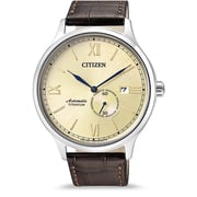 Citizen Super Titanium Brown Leather Analog Watch For Men NJ0090-13P