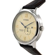 Citizen Super Titanium Brown Leather Analog Watch For Men NJ0090-13P