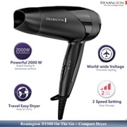 Remington On The Go Compact Hair Dryer 2000W - RED1500