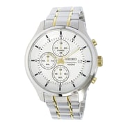 Seiko Chronograph Silver/Gold Metal Analog Watch For Men SKS541P1