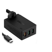 Aukey 3-Port Wall Charger + Micro Type Cable Black