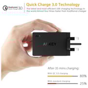 Aukey 3-Port Wall Charger + Micro Type Cable Black