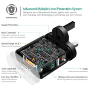 Aukey 3-Port Wall Charger + Micro Type Cable Black