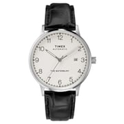 Timex Waterbury Black Leather Analog Men Watch TW2T69900