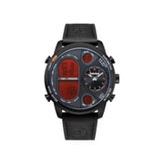 Timberland Ht4 Black Leather/Silicone Analog/Digital Men Watch