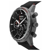 Seiko Chronograph Black Silicone Analog Watch For Men SSB359P1