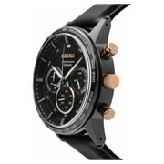 Seiko Chronograph Black Leather Analog Watch For Men SSB361P1