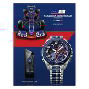Casio Edifice Silver/Blue Stainless Steel Men Analog/Digital Watch ECB-900TR-2A