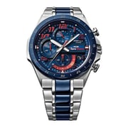 Casio Edifice Silver/Blue Stainless Steel Men Analog Watch EQS-920TR-2A