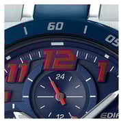 Casio Edifice Silver/Blue Stainless Steel Men Analog Watch EQS-920TR-2A