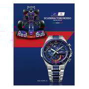 Casio Edifice Silver/Blue Stainless Steel Men Analog Watch EQS-920TR-2A