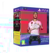 PS4 Dual Shock Wireless Controller Black + Fifa-20 Game