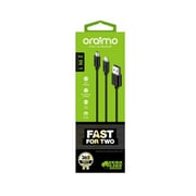 Oraimo 2In1 Micro USB & Lightning Cable 1m Black