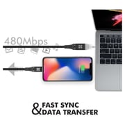 كابل بروميت بمنفذ USB-C إلى منفذ لايتنينج 1.2 متر أسود