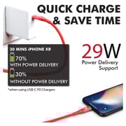 Promate USB-C To Lightning 1.2m Red