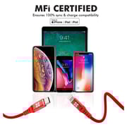 Promate USB-C To Lightning 1.2m Red