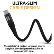 Promate USB-A To USB-C Cable 1.2m Black