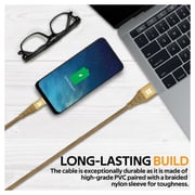 Promate USB-A To USB-C Cable 1.2m Gold