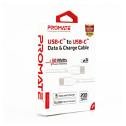 Promate USB-C To USB-C Cable 2m White