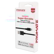 Promate USB-A To Micro-USB Cable 1.2m Black