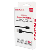 Promate USB-A To Micro-USB Cable 1.2m Black