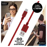 Promate USB-A To Micro-USB Cable 2m Maroon