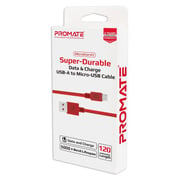 Promate USB-A To Micro-USB Cable 2m Maroon
