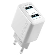 Promate Dual USB Port Wall Charger White