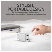 Promate Dual USB Port Wall Charger White