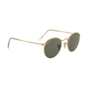 RayBan RB3447-112/58-50 Matte Gold Metal Polarized Unisex Sunglasses