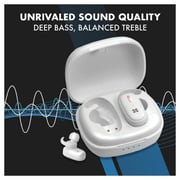 Promate True Wireless Deep Bass In-Ear Stereo Earpods White