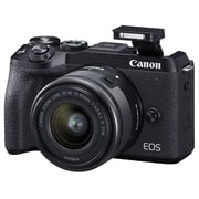 Canon EOS M6 Mark II Mirrorless Digital Camera Black EF-M15-45mm Lens