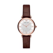 Emporio Armani AR11269 Gianni Burgundy Leather Women Watch