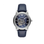 Emporio Armani AR60011 Automatic Blue Leather Men Watch