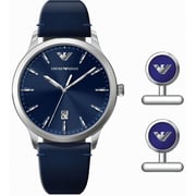 Emporio Armani AR80032 Ruggero Blue Leather Men Watch
