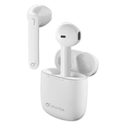Cellularline Aries - Universal Wireless Capsule-Shaped Stereo Earphones with Portable Charger White
