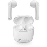 Cellularline Aries - Universal Wireless Capsule-Shaped Stereo Earphones with Portable Charger White