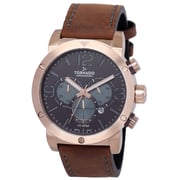 Tornado Brown Leather Men Watch T8110-RLDD