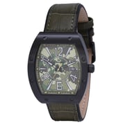 Tornado Green Leather Men Watch T8017-BLHH
