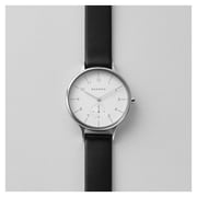 Skagen Anita Sub-Eye Black Leather Women Watch SKW2415