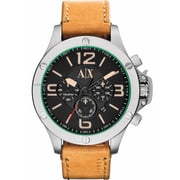 Armani Exchange Brown Leather Men Watch AX1516