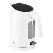 Braun 1.7L 3000W, Rapid Boil, 3-Way Protection, White Electric Kettle – WK3110WH