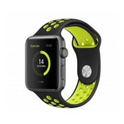 BeHello Premium Silicone Strap 42/44mm For Apple Watch Black/Green