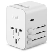 محول سفر موشي MSHI-L-022156 يناسب جميع الأجهزة مع منفذ USB-C أبيض